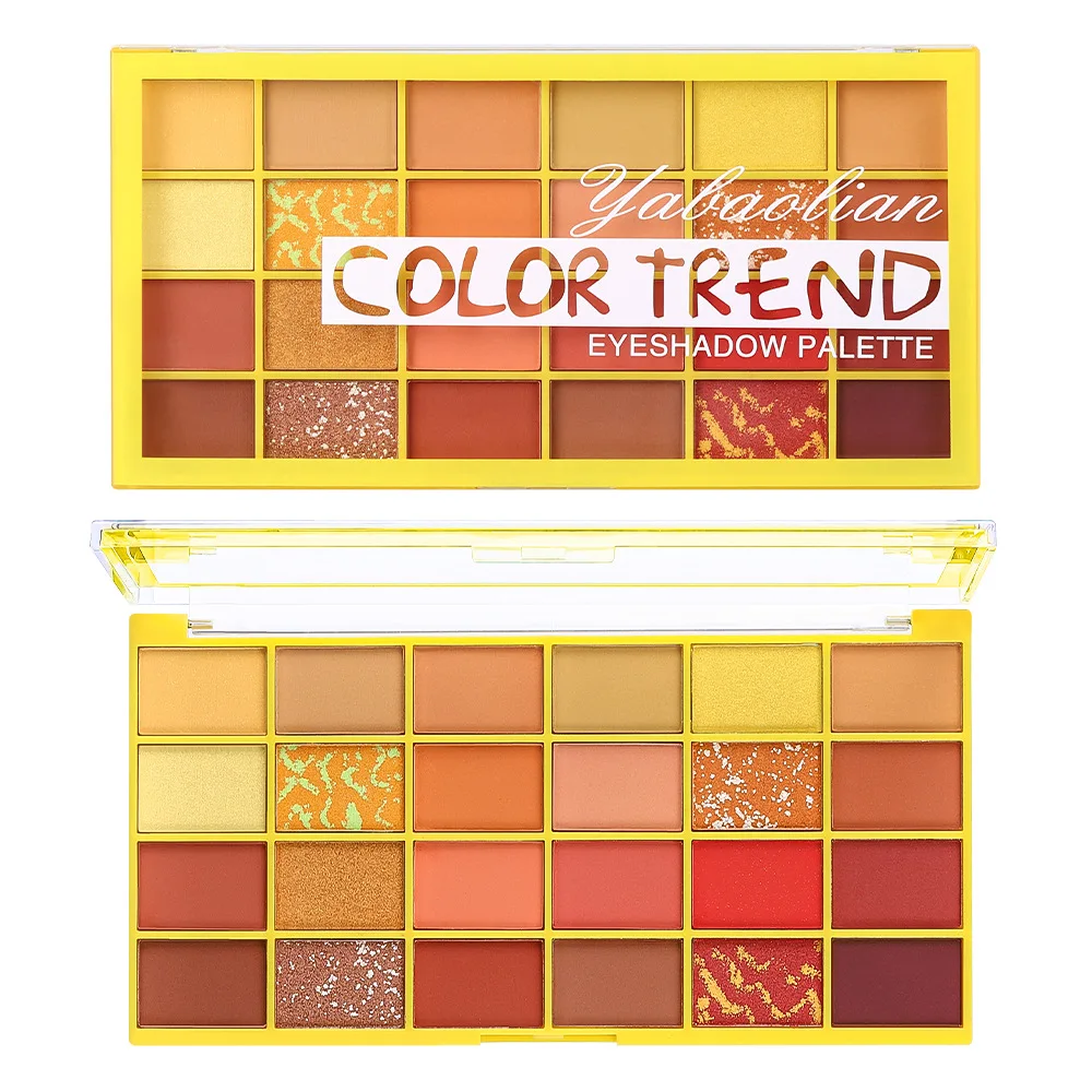 YABAOLIAN Transparent 24-color Eye Shadow Plate Earth Tone Pearlescent Matte Makeup ins Eyeshadow