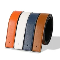 Luxury Brand Belts No Buckle Men High Quality Pin Smooth Buckle Male Straps without Buckle  PU Leather Waistband No Buckle 3.8cm - Image 2
