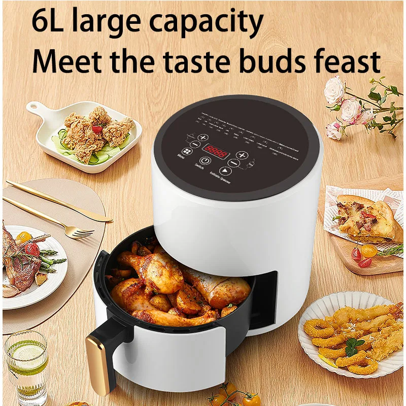 Multifunctional touch screen large capacity stainless steel electric fryer air fryer householdElectric Deep Fryers 3