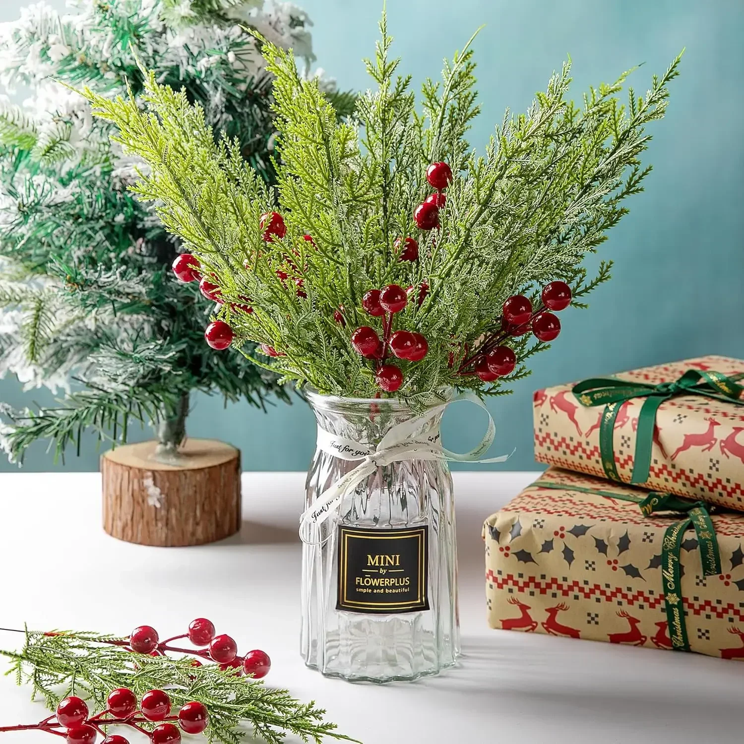 60 Künstliche Kiefernzweige Für Weihnachtsdeko - Realistisch Aus Kunststoff, 17cm - Ideal Für Kränze & DIY