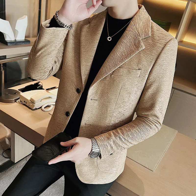 

DYB&ZACQ Mens Autumn Thin Casual Single Slim Fit Suit Coat Blazer Top 3XL