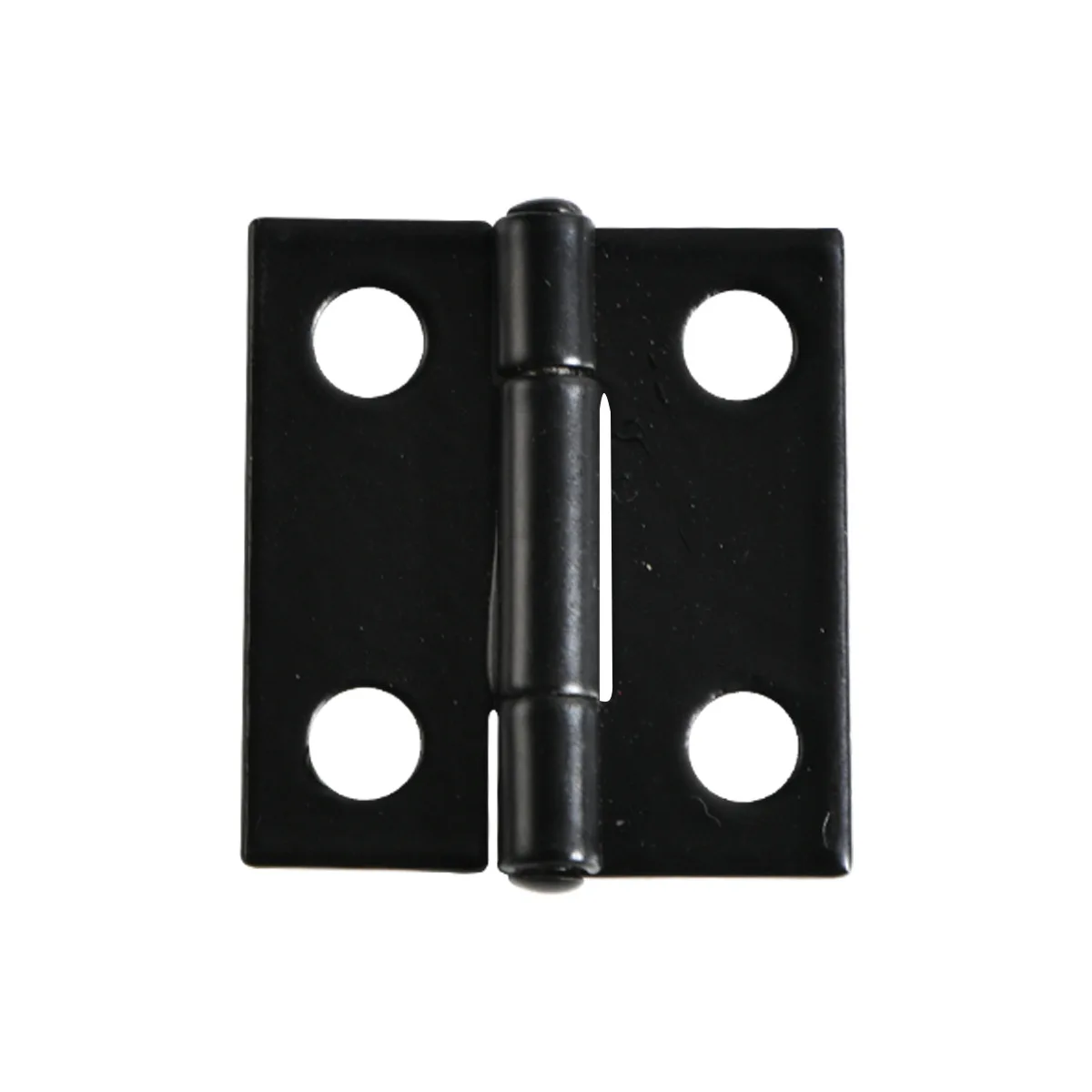 Hardware new Chinese 24*25mm flat wooden box with tin gift box and small hinge black.