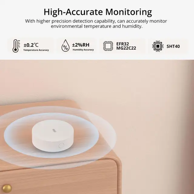 SONOFF SNZB-02P Zigbee Temperature And Humidity Sensor Smart Home Thermometer Detector Via Ewelink Alexa Google Home Smartthings 5