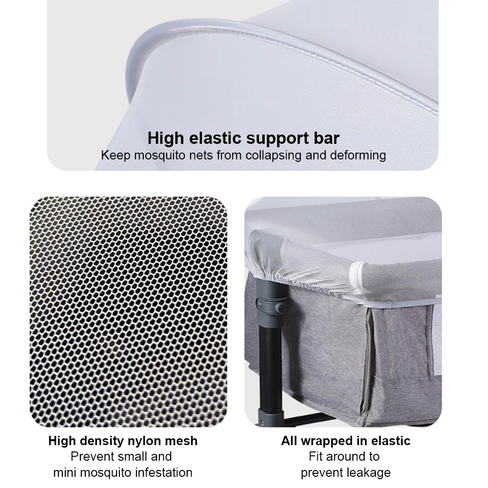 Baby Mosquito Net Tent Breathable Foldable Mosquito Net Bassinet Mosquito Net Cover for Travel Crib/Playpen