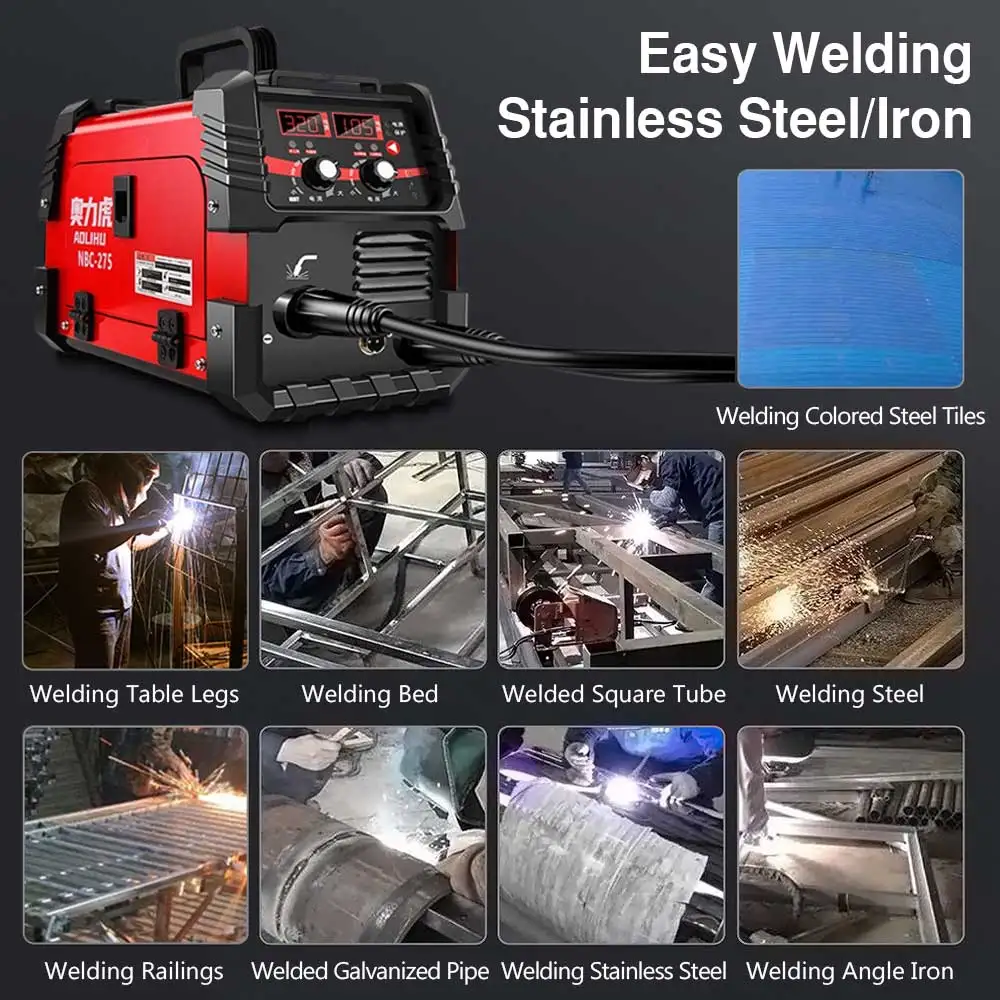 220V Non Gas Welding Machine MMA MIG Carbon Dioxide Gas Shielded Welding Machine Home Welder Machine For Gasless Soldering