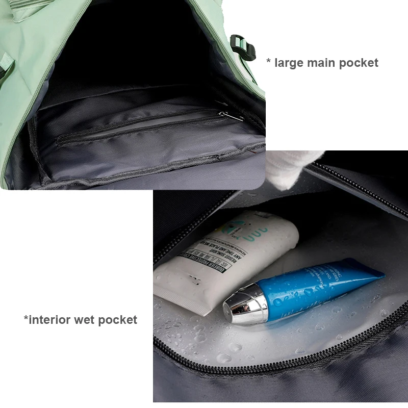 Waterproof Fitness Sports Backpack Men Women Outdoor Gym Shoulder Multifunctional Yoga Large Capacity Shoes Bags Dry Wet Duffle 4