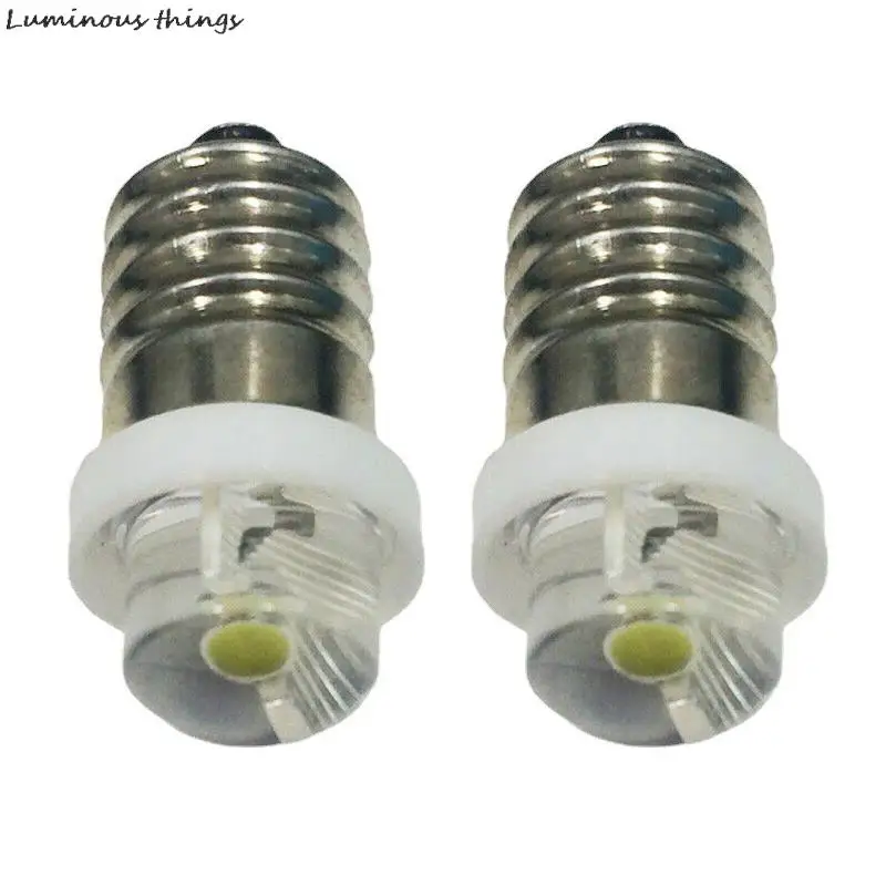 1PC 3/4.5/6V 0.5W Torch Bulb 6000K White LED E10 Socket Replacement Bulb for Torch LED torch led bulb