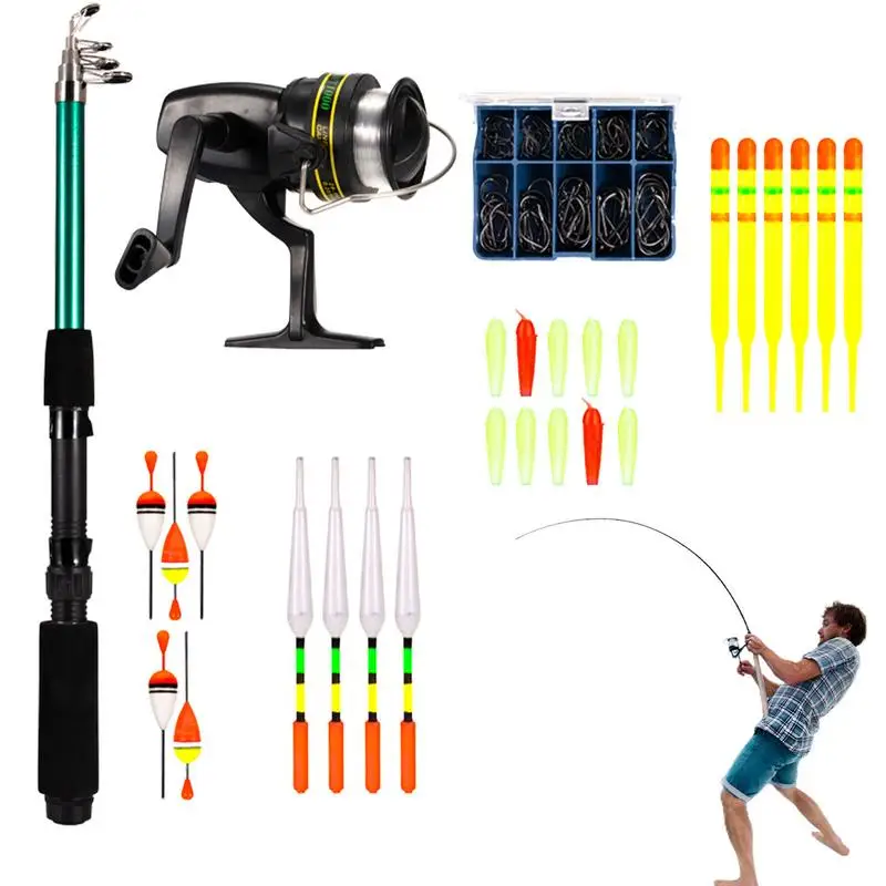 Youth Fishing Pole Set Portable Telescopic Fishing Rod And Reel