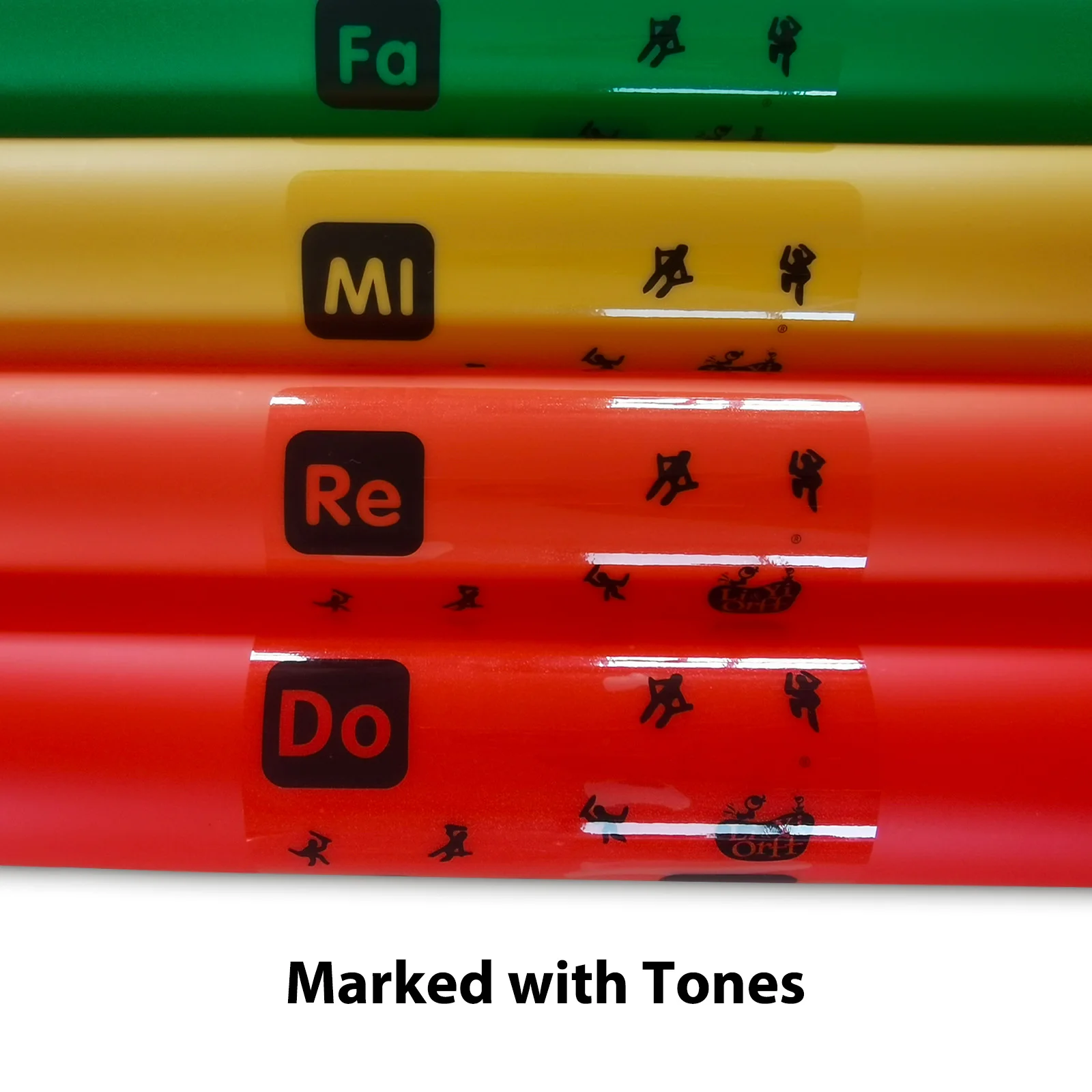 8Pcs Orff Percussion Instrument Octave Tube High School Low Sound Tube Portable color 8Tones set for Collective Performance