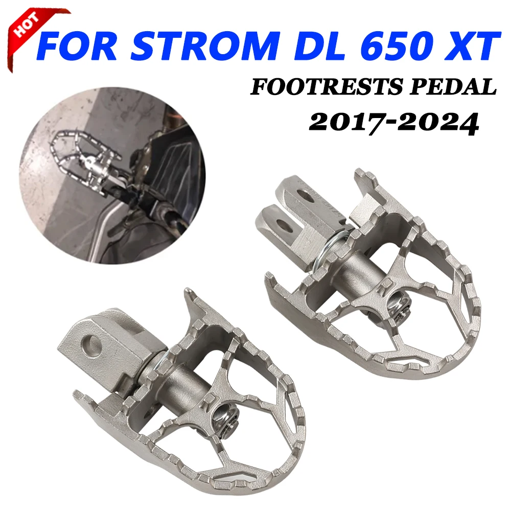 

For SUZUKI V-STROM 650 DL650 650XT DL 650 XT VSTROM 2017 - 2021 Motorcycle Accessories Footrests Footpeg Foot Rests Pegs Pedal