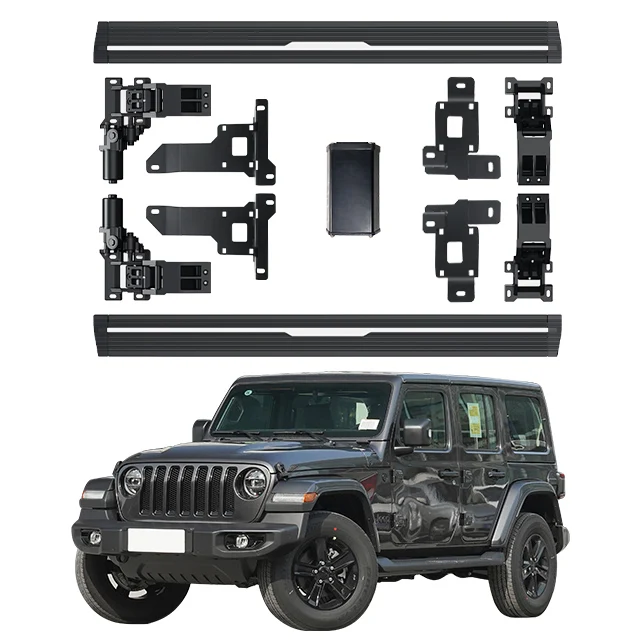 Car Electric Side Step Accessories 4x4 For universal Jeep wrangler JL Sahara Rubicon 4D 19-20