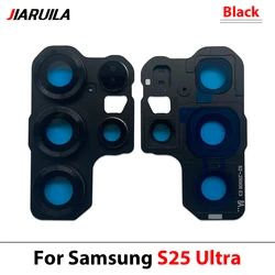 Premium Black Rear Camera Glass Lens with Frame and Adhesive (S25 Ultra)