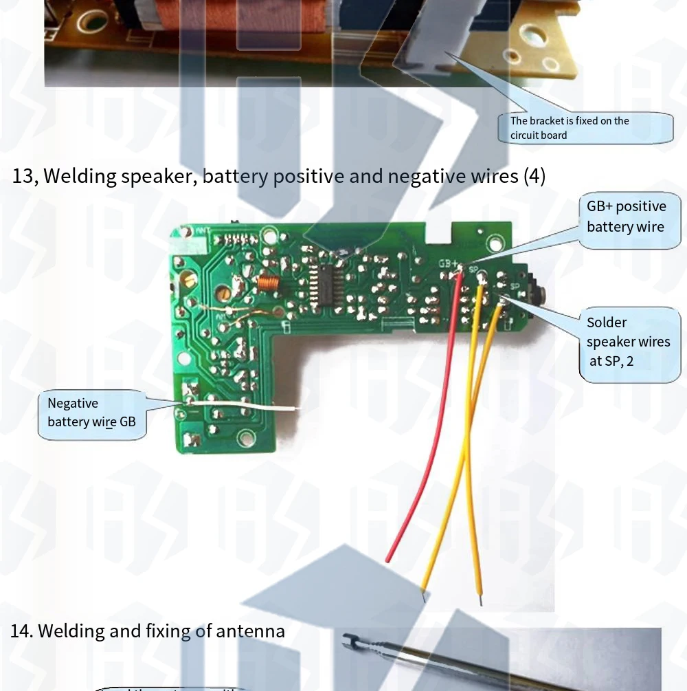 EGBO 1set AM / FM Stereo AM Radio Kit / DIY CF210SP Elektronik-Bausatz für Arduino – Detail 26