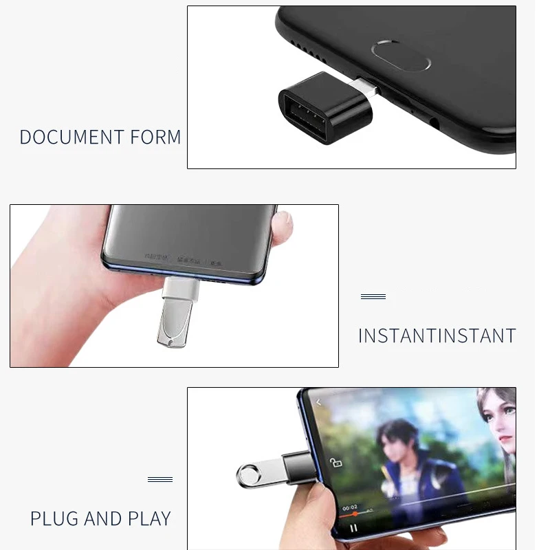 1/5PCS Micro Male To USB-A 2.0 Female Mini OTG Data Connector Converter Cable Adapter For Tablet PC Android Mobile Phone Plug