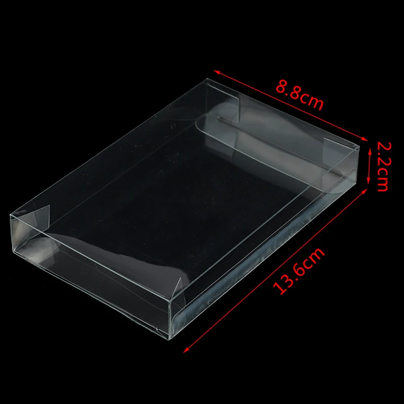 10Pcs/lot New Clear PET Plastic Box Protector Case Sleeves Cover For SNES N64 CIB Boxed Games Cartridge Box 13.6*8.8*2.2cm