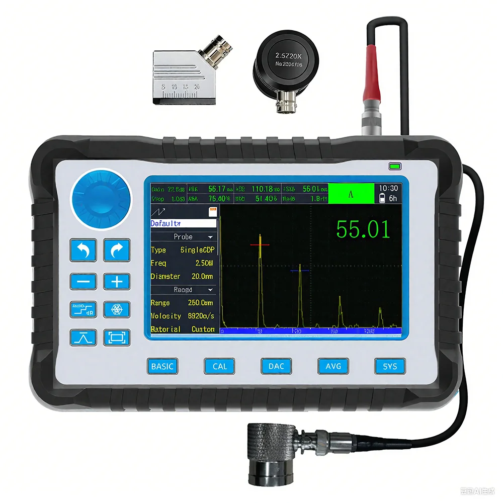 Portable Digital Ultrasonic Flaw Detector 0~10000mm Metal NDT Equipment Industry