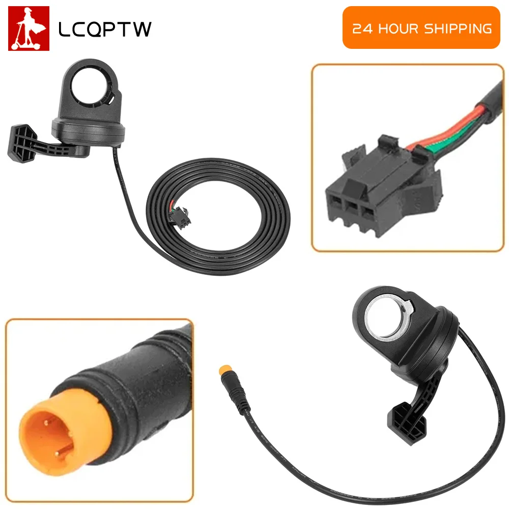 Waterproof 3-Pin Thumb Throttle for E-Bikes and Electric Scooters, Right Hand, 24V-72V