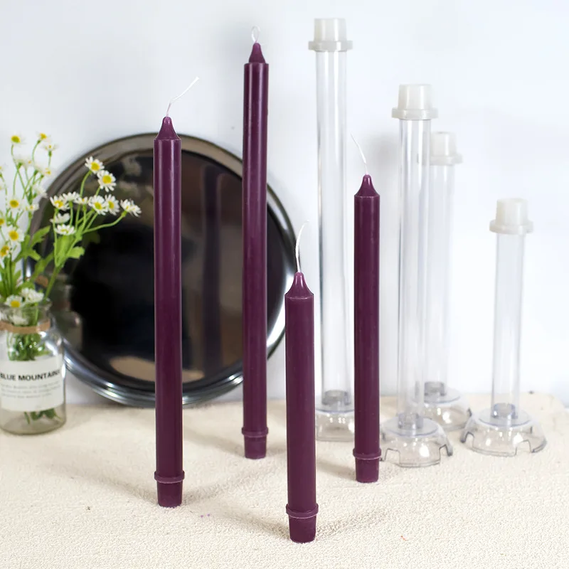 Description Picture 3 of itemGear Peaked Cylindrical Rod Candle Mold Diy Pinstripe Cylindrical Candle Making Supplies Acrylic Pc Plastic Mold Kit Home Decor