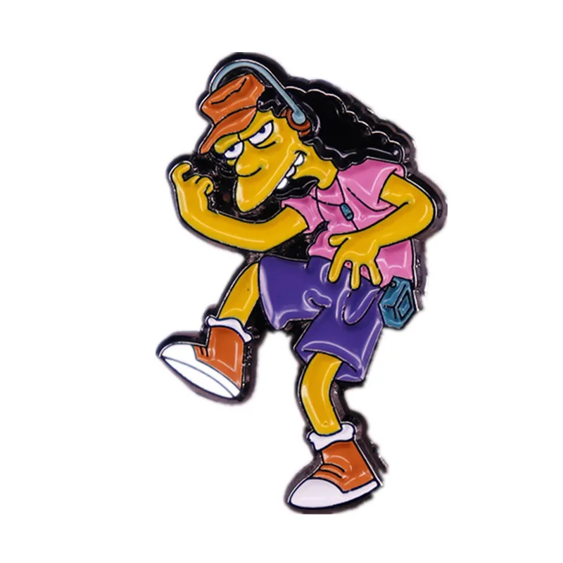 Otto Man Enamel Pins The-Simpsons Brooch Cartoon Classic Anime Badges Lapel Metal Fashion Pin Jewelry Accessories Gifts | Дом и сад