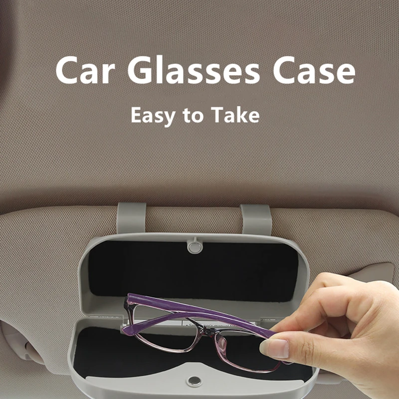 Glasses Holder Magnetic Car Sun Visor Case Organizer Storage Box