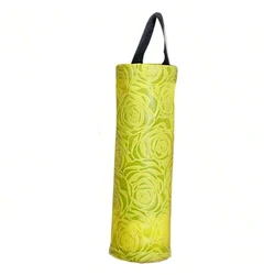 Foldable Mesh Shopping Bag with Breathable Storage Organizer and Hanging Dispenser (YELLOW)