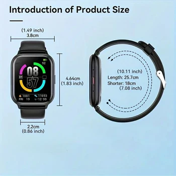 Smart Watch for fitness tracking, sleep monitoring and long battery life, Wireless Calling, Compatible With Android & For Iphone 2