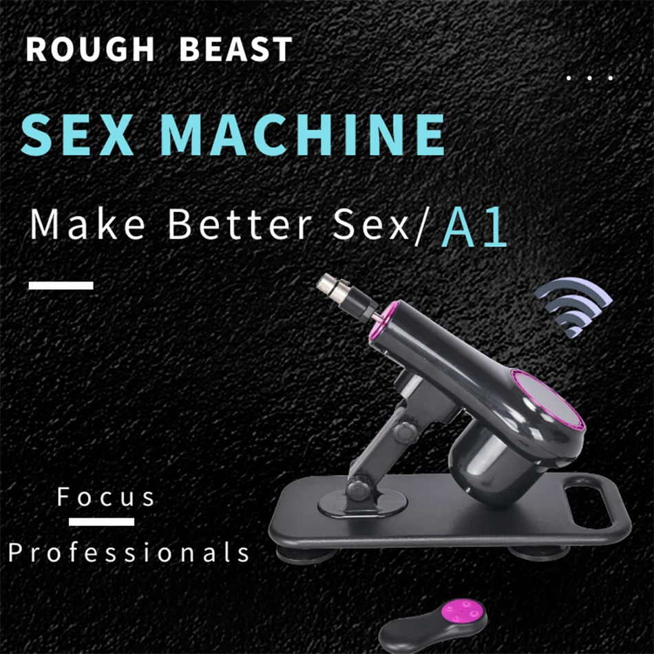 ROUGH BEAST New Sex Machine with 3XLR Attachments Automatic Telescopic Wireless Masturbation Machine for Women and Men Sex Toys
