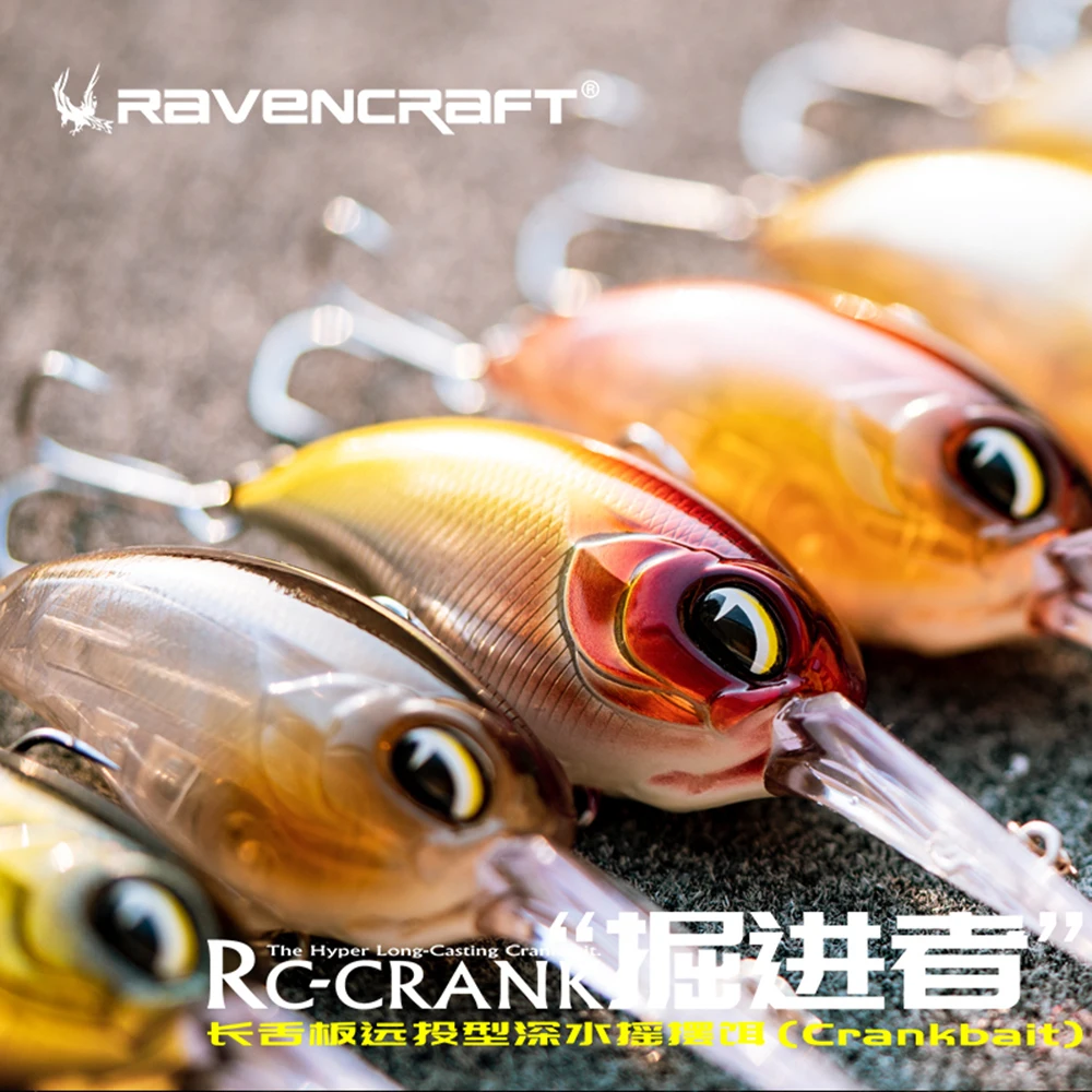 Ravencraft RC-CRANK 19.7g Floating Crank Bait Wobblers Fishing Lure 62mm  Long lip Crankbait Isca Artificial Hard Bait For Trout