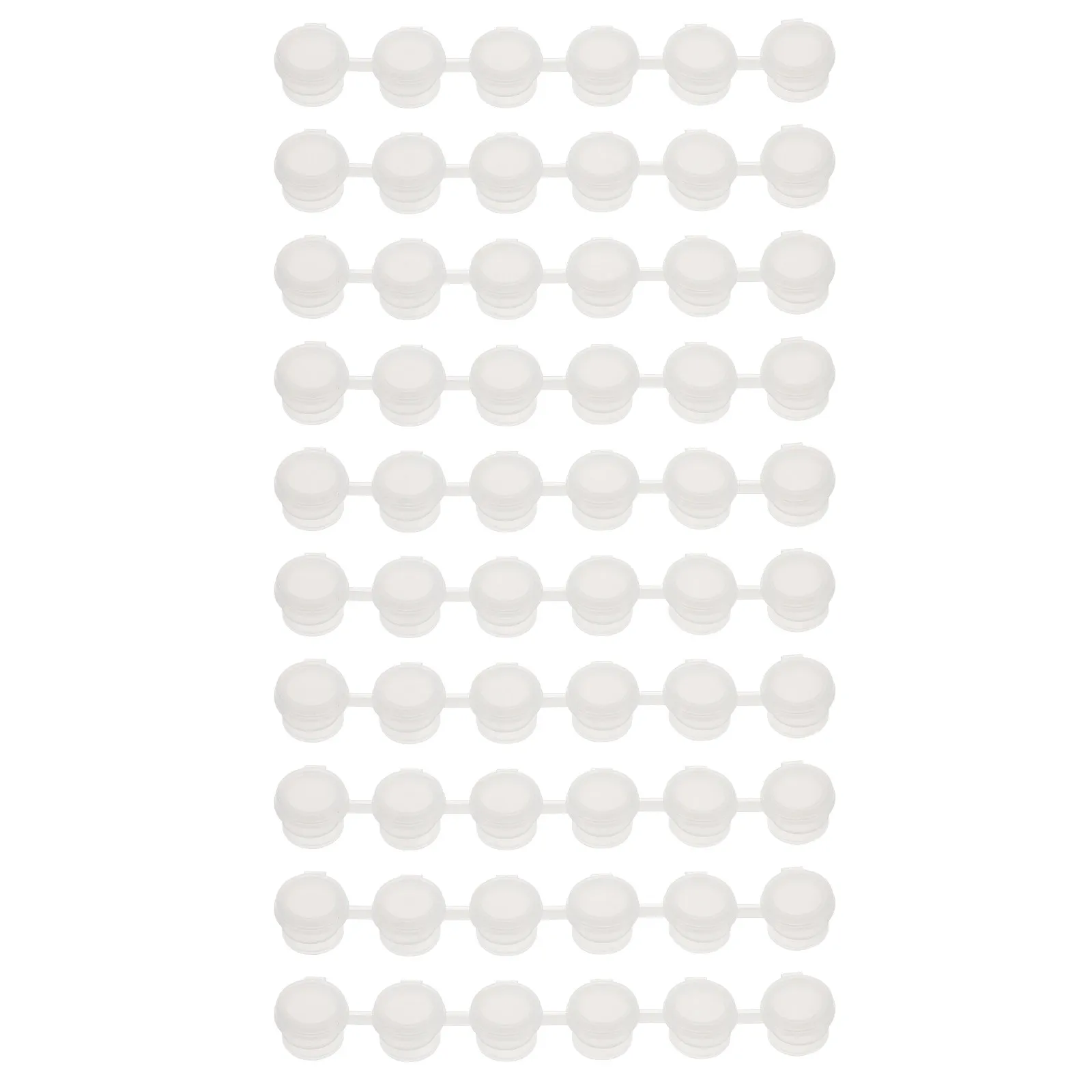 40개입 빈 포드 스트립, 스트립당 6개 포트, 2ml 투명 플라스틱 페인트 컵, 누수 방지 뚜껑 디자인, 예술가 및 학생용 페인팅 용품