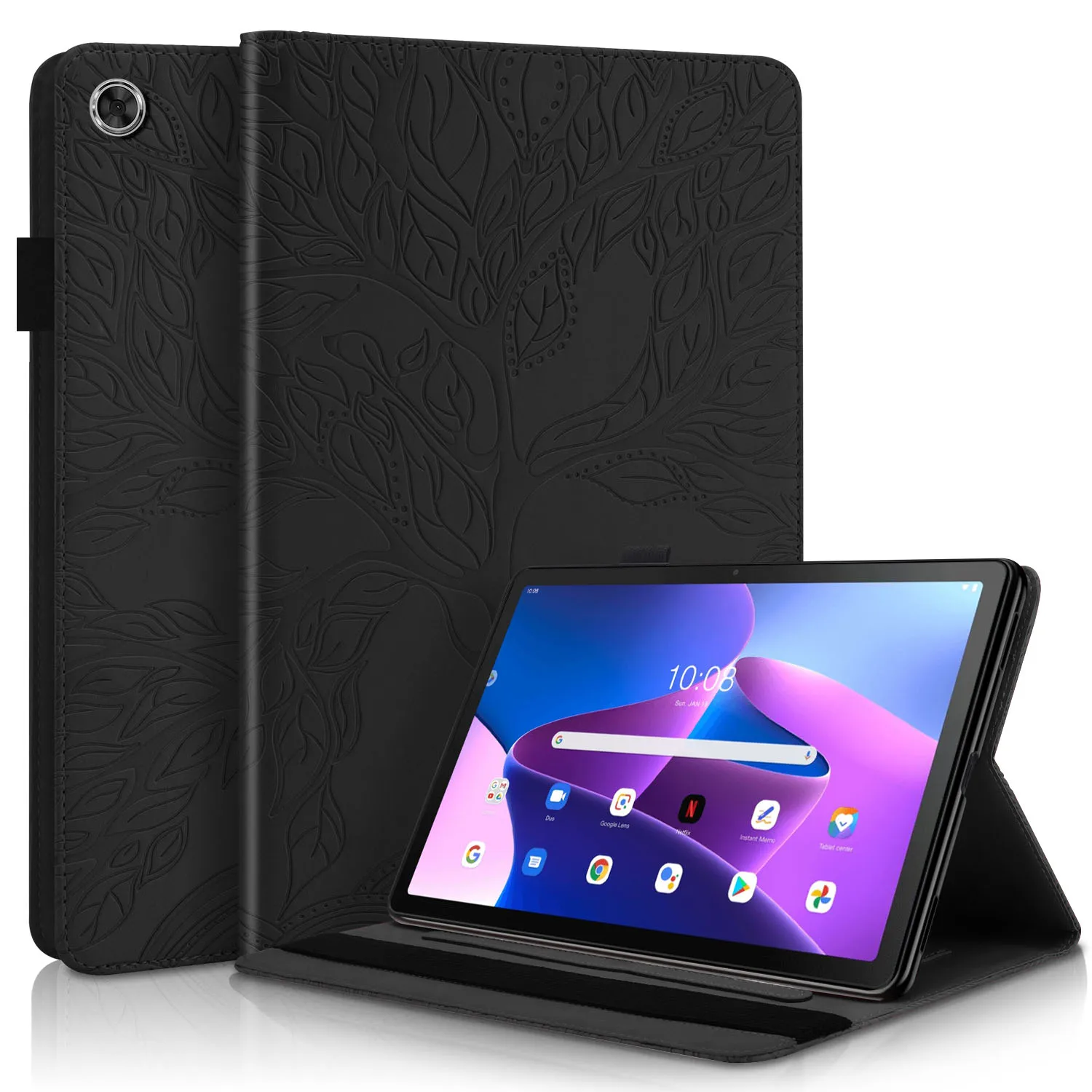 For Lenovo M10 10.1 inch 3th 2022 Flip Case PU Leather Hard PC Tablet