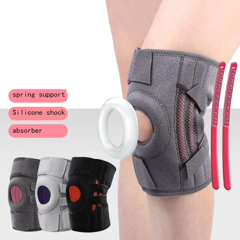 

Compression Support Sports Knee Brace Silicone Pressurized Sports Knee Pads Shock-Absorbing Non-Slip Running Basketball Knees