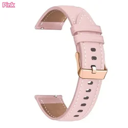 Premium PU Leather Watch Strap - Elegant Replacement Band - 20mm width (Pink)