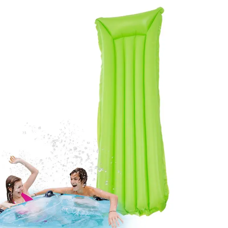 InflatablePoolLoungerThickPVCBlowUpPoolFloats175x45cmFoldable