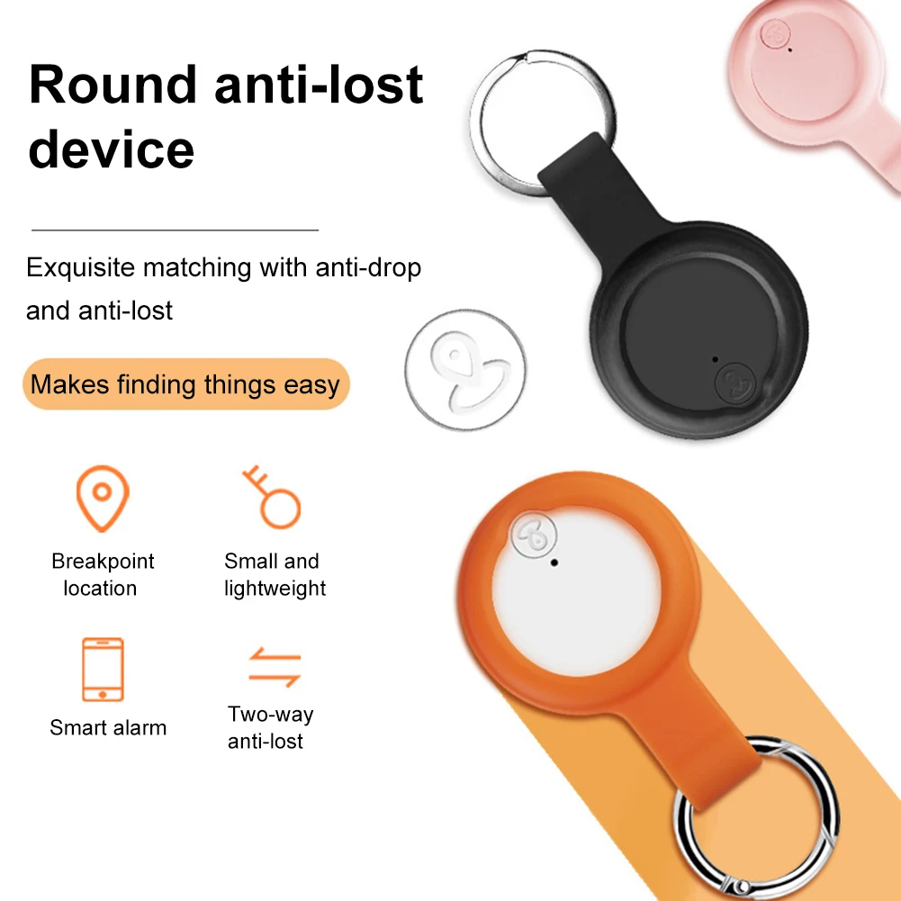 car tracking device Round Anti-Lost Key Finder Bluetooth-Compatible Tracker 2-way Alarm Locator Keychain Tracker Tag For Phone Earphone Pet Luggage gps device