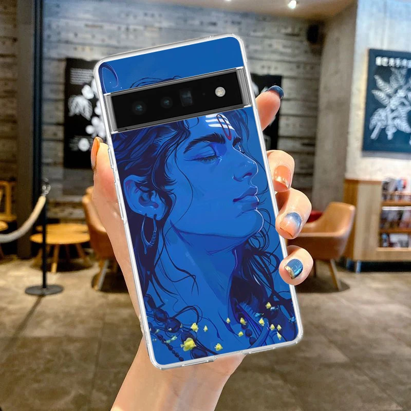 Clear Soft TPU Phone Case with Lord Shiva and Buddha Design
