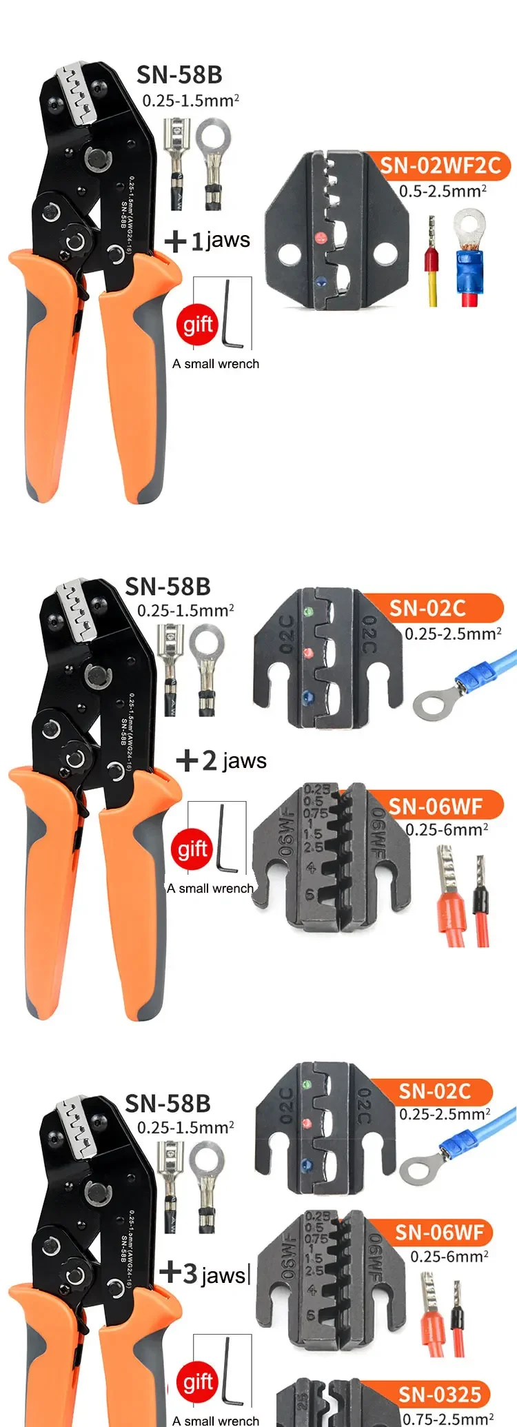 220v New New Multifunctional Crimping Pliers Interchangeable Die Cold Pressing P