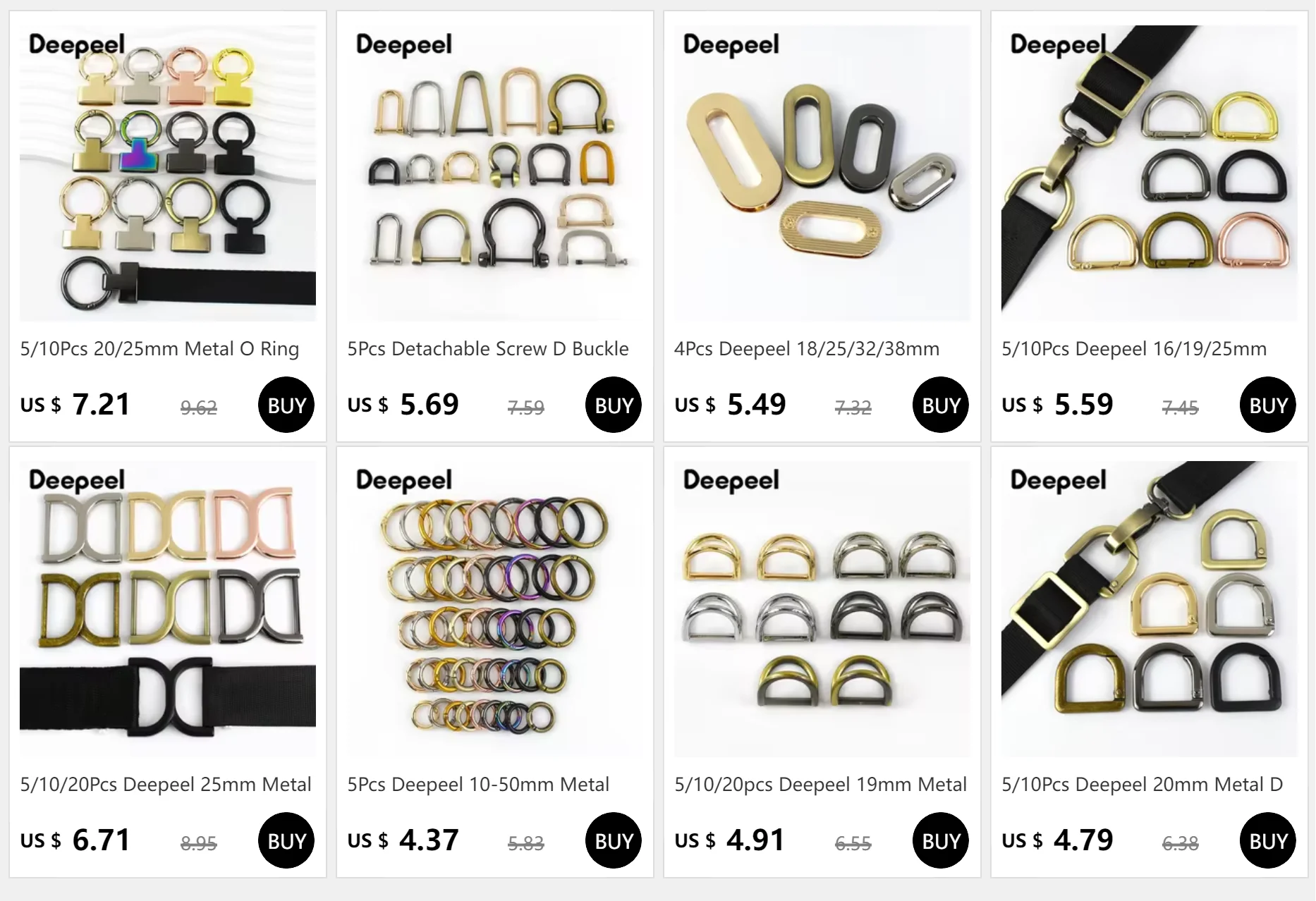 5 Stücke Deepeel 20/30mm Metall D Ring Schnallen Abnehmbare Schraube Tasche Kette Hängen Verschluss DIY Gepäck Hardware Dekoration Zubehör F1-21 – Detail 1