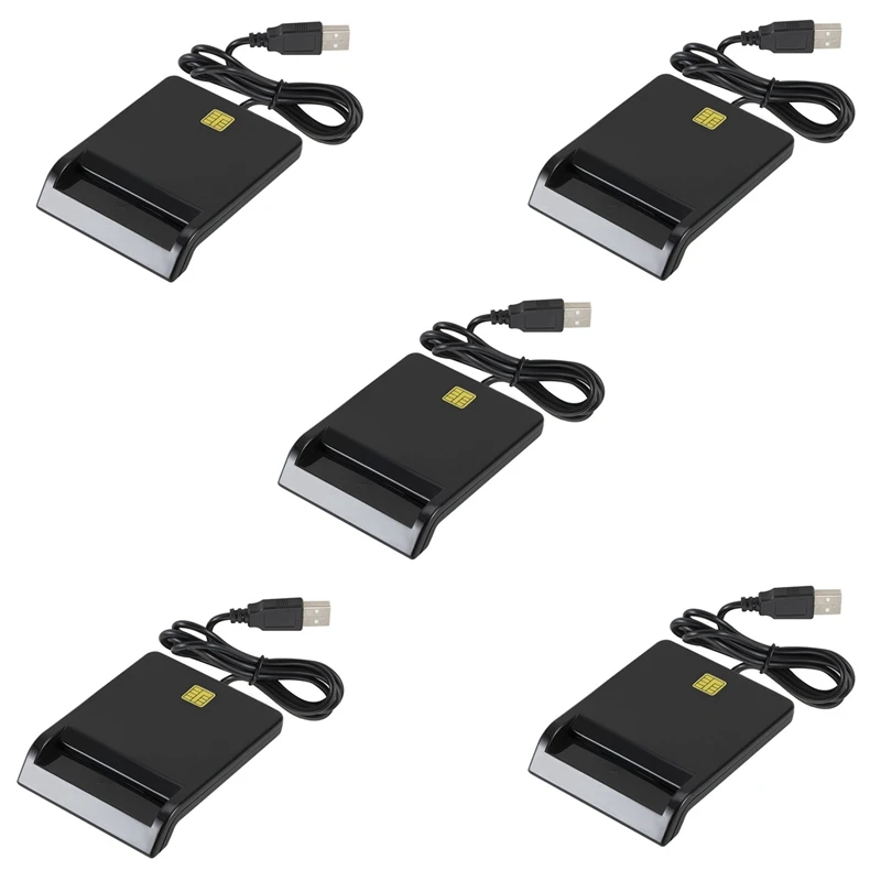 

5X Universal Portable Smart Card Reader For Bank Card Card ID CAC DNIE ATM IC SIM Card Reader For Android Phones Tablet