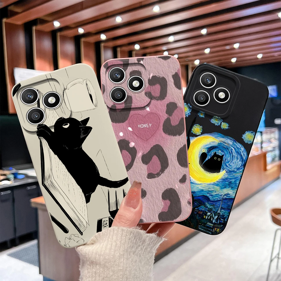 Green Cute Rabbit Pattern Silicone Case for For Honor X8D - Flexible, Anti-Drop with Full Camera Protection