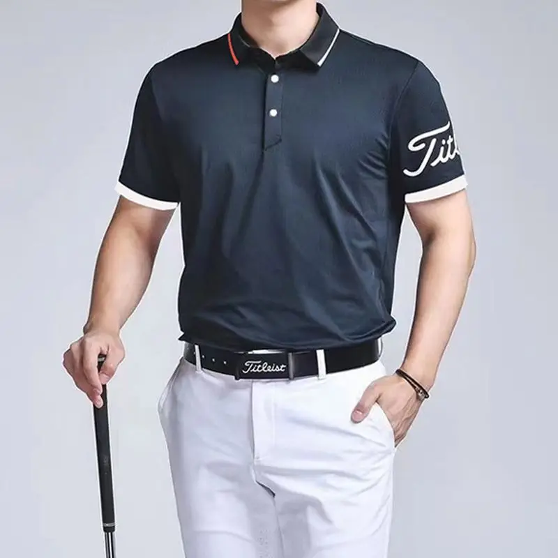 Titleist Golf wear new outdoor loose wear resistant wrinkle improved polo shirt casual quick quality t-shirt