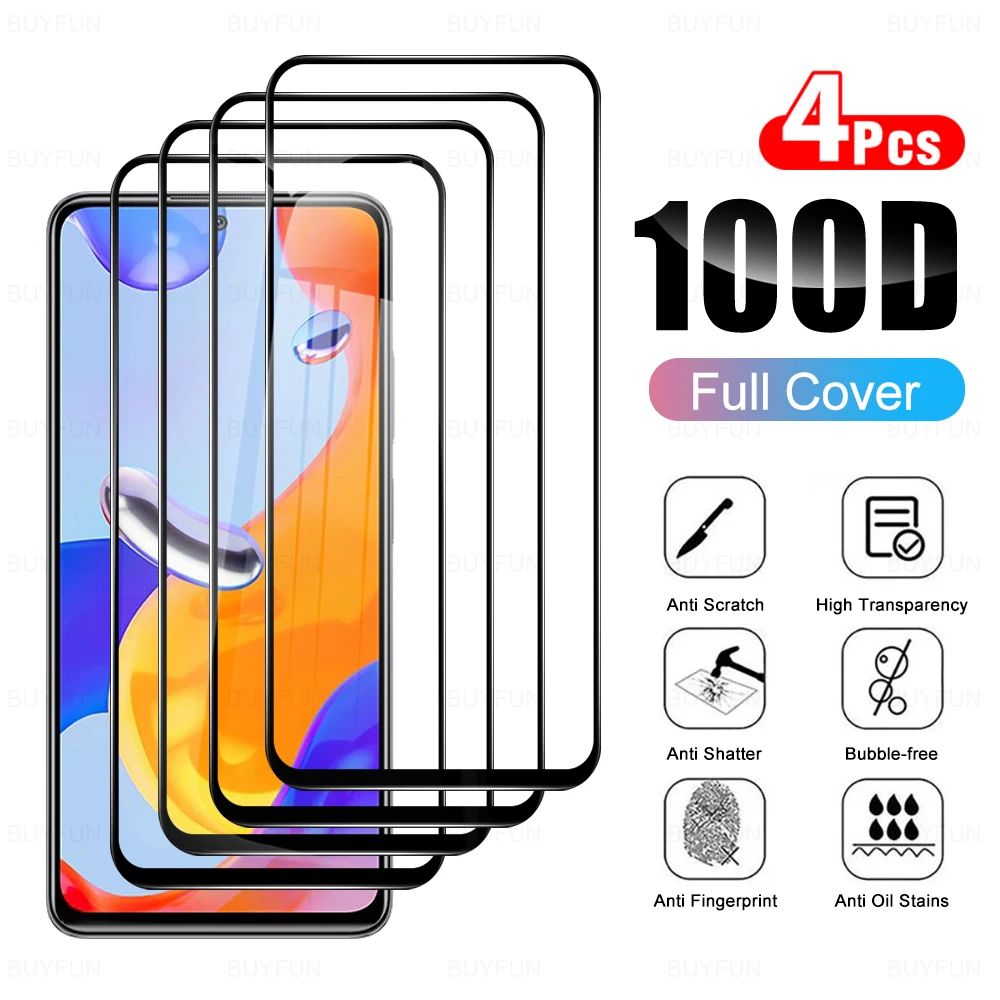 

4 шт. Защитное стекло для Xiaomi Redmi Note 11Pro 4G 11 Pro 5G 11 S 11 S HD защита для экрана закаленная пленка для Redmi11 6,67"