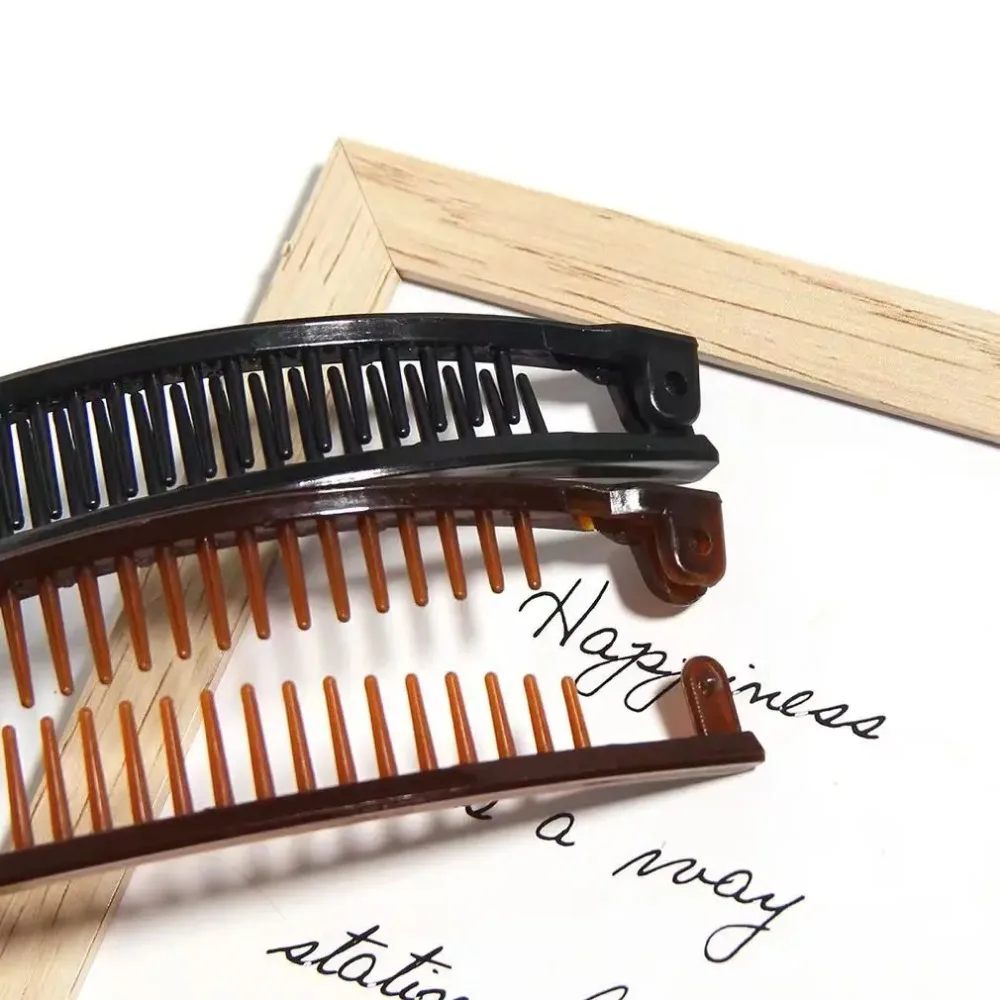 3Pcs Einfarbig Vintage Banana Haar Clip für Frauen Mädchen Welle Kamm Haarnadel Haar Stil Werkzeug Mode Praktische Haar zubehör – Detail 7