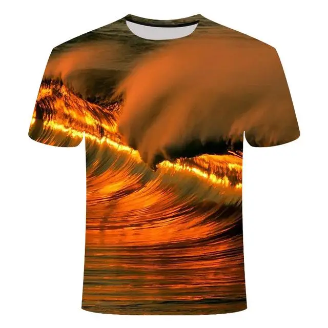 gym t shirts for men 2022 3D Summer Fashion Print Color Block Short Sleeve Men's/Women's Shirts Round Neck Hip Hop T-Shirts grey t shirt T-Shirts