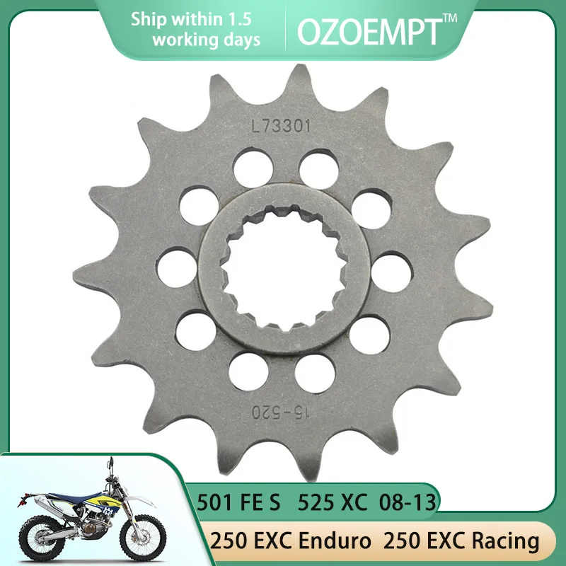 

Передняя Звездочка для мотоцикла OZOEMPT 520-15T, подходит для 501 FE S 525 XC 250 EXC Enduro Racing 300 EXC Enduro 380 EXC Enduro