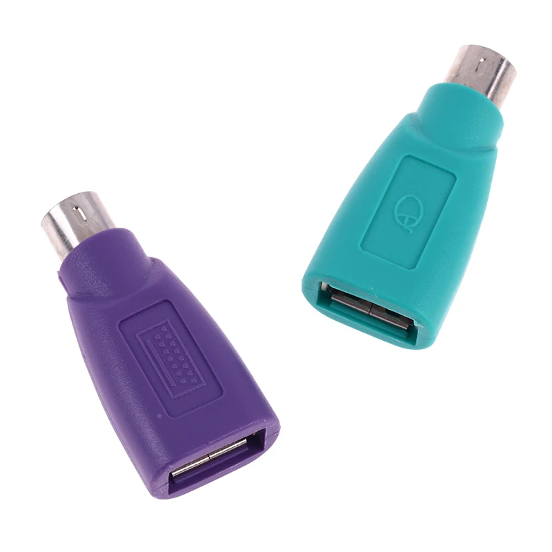 2PCS  USB Female To PS2 PS/2 Male Converter Adapter Keyboard Mouse Mice