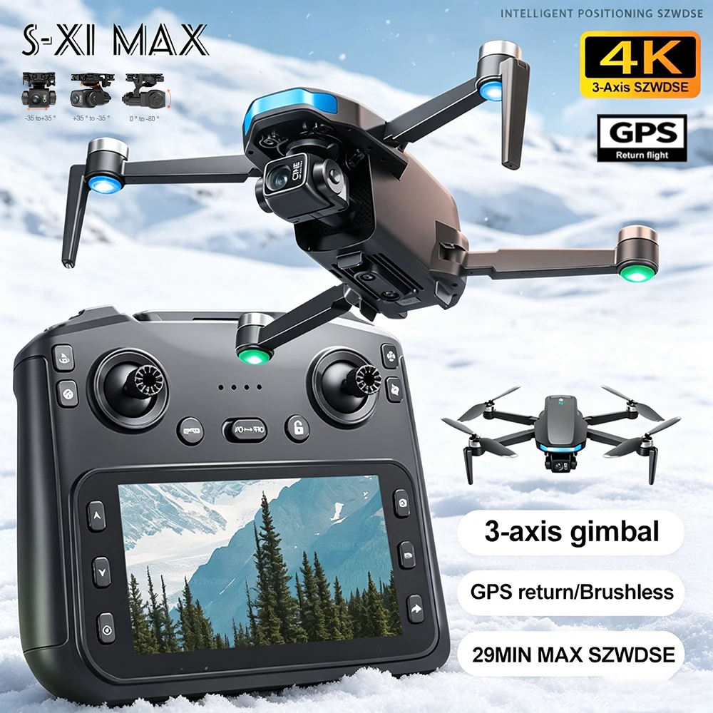 새로운 S-X1 MAX 드론 GPS 8K 프로페셔널 HD 360 °   듀얼 카메라..