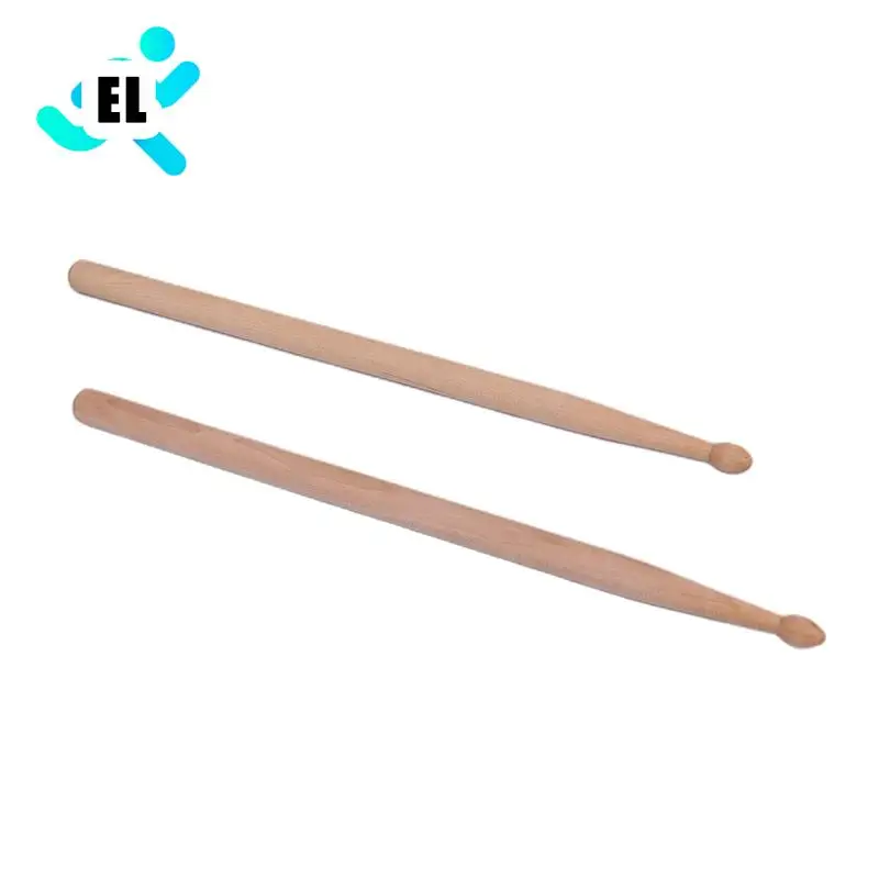 

2Pcs Professional Light Weight Endearing Music Band Maple Wood Oval Tip Drum Sticks Percussion Instruments Parts Accessories