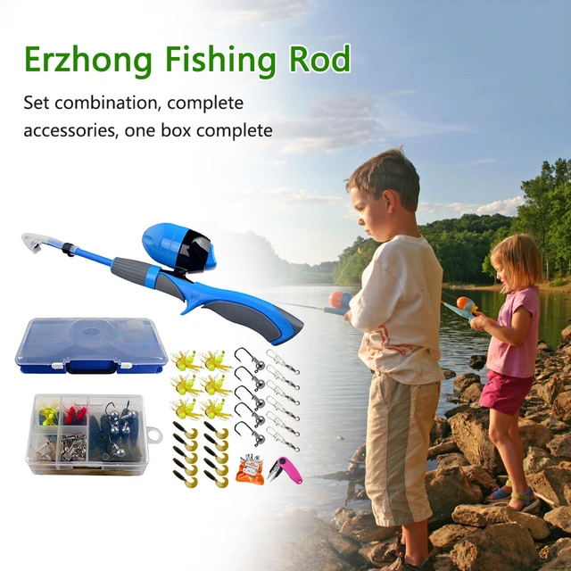 Child Spinning Fishing Reel Set Complete Set of Equipment Fishing Set  Anti-slip Rod for Leisure Entertainment Outdoor Activities