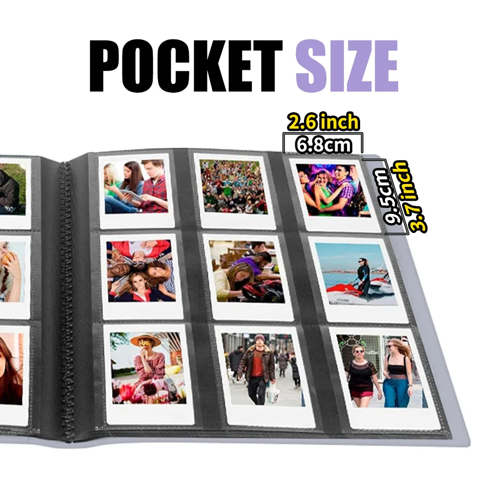 288 Pockets Photo Album for Fujifilm Instax Mini Camera, Photo Album for  Polaroid, Leather Cover, Photo Album for Instax Mini 12 11 9 40 90 8 7 Evo