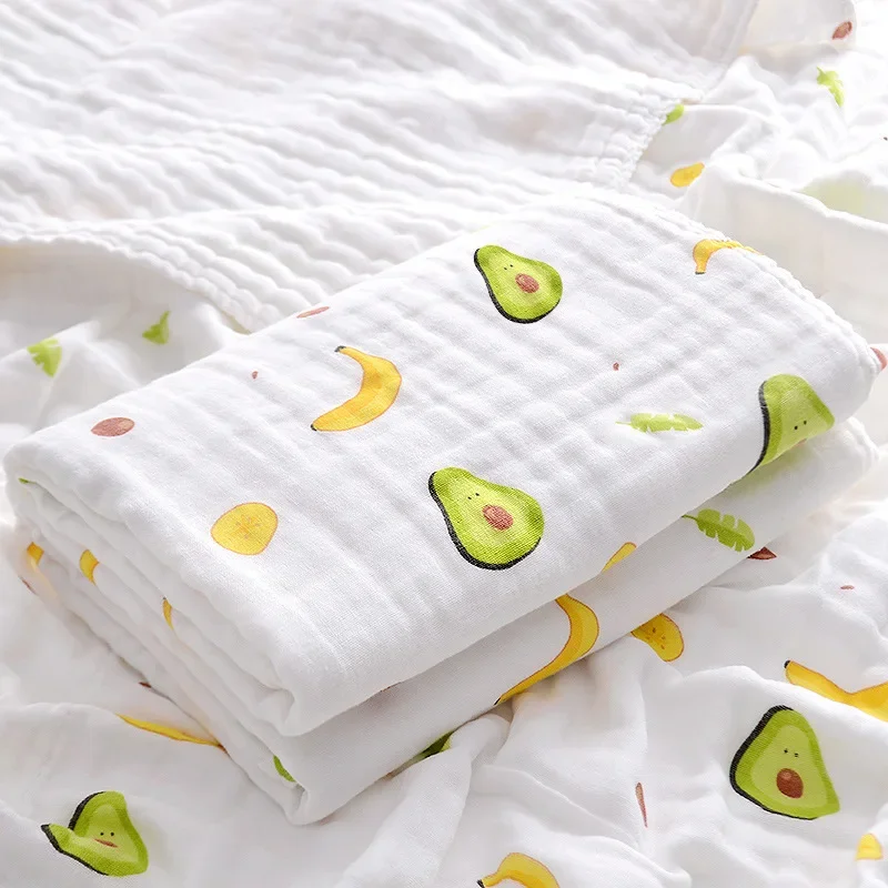 

Elinfant Popular Digital Print Bamboo Cotton Muslin Swaddle Blankets High Quality Newborn Baby Bath Towel Wrap